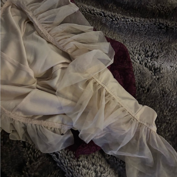 TRIXXI burgundy Lace sleeveless fit and flare dress Sz M - Picture 8 of 12